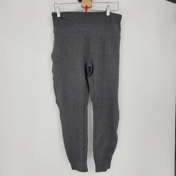 Spanx grey Pull On Stretch Ankle Length Ponte Legging with Side Slits XLARGE